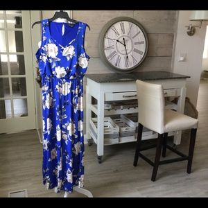 Trixxi Clothing Company Cobalt Blue Jumpsuit sz L